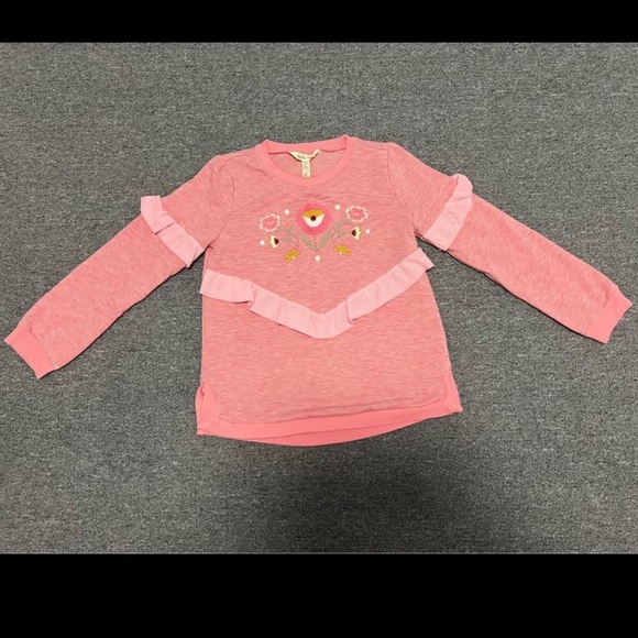 Matilda Jane Pink Ruffle Sweatshirt - Picture 2 of 5